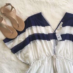 Loft Beach Drawstring Dress